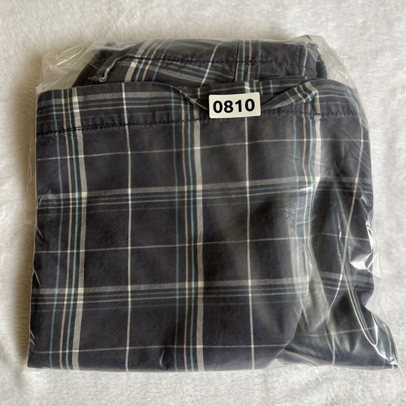 American Eagle Mens Shorts Classic Length Casual Size 30 Blue Plaid - Picture 9 of 9